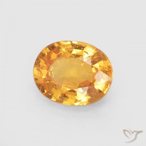 Granada espessartita Medium Light-Orange Natural 0.51ct, oval, VS