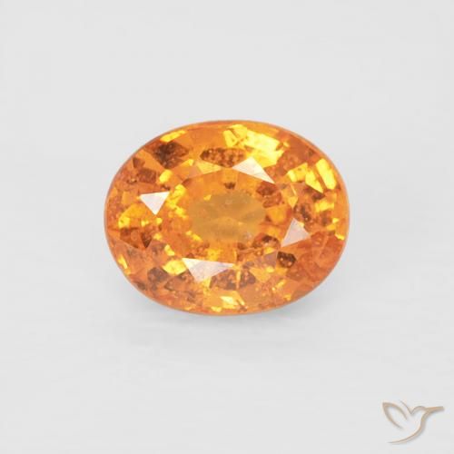 0.58ct Natural Laranja Médio Granada espessartita, oval, VS