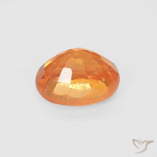 Granada espessartita Laranja Médio Natural 0.58ct, oval, VS