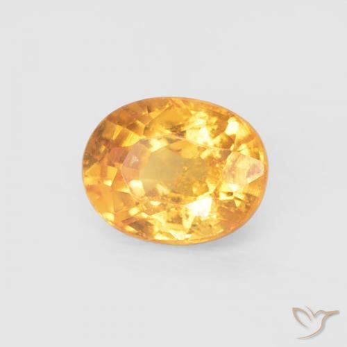Granada espessartita Laranja Médio Natural 0.54ct, oval, VS