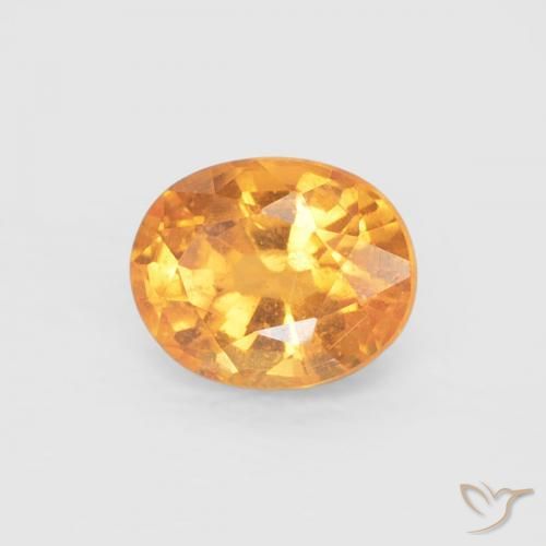Granada espessartita Laranja Médio Natural 0.50ct, oval, VS