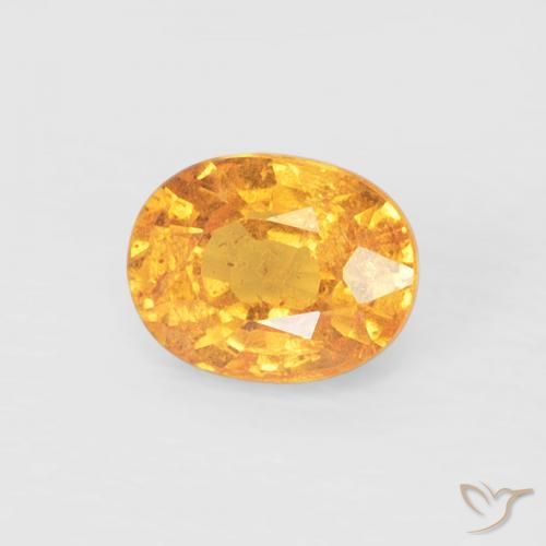 Granada espessartita Laranja Médio Natural 0.54ct, oval, VS