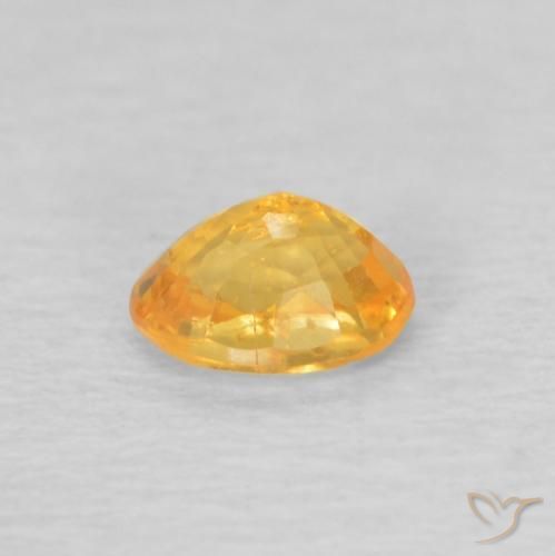 Granada espessartita ouro brilhante Natural 0.22ct, oval, VS