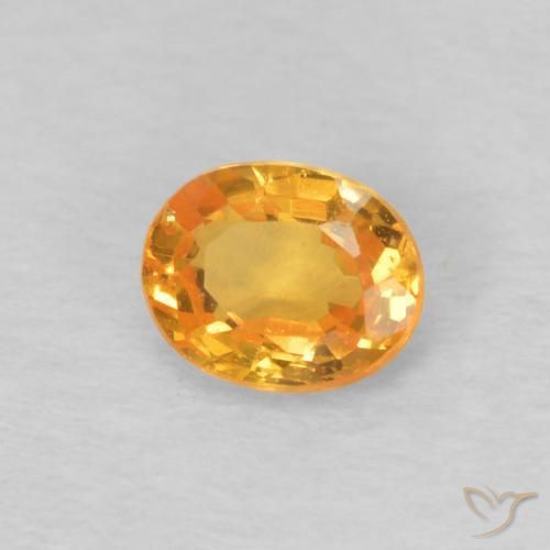 Granada espessartita damasco laranja Natural 0.45ct, oval, VS