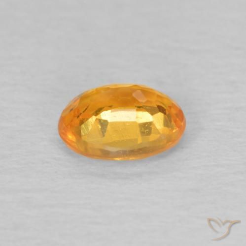 Granada espessartita damasco laranja Natural 0.45ct, oval, VS