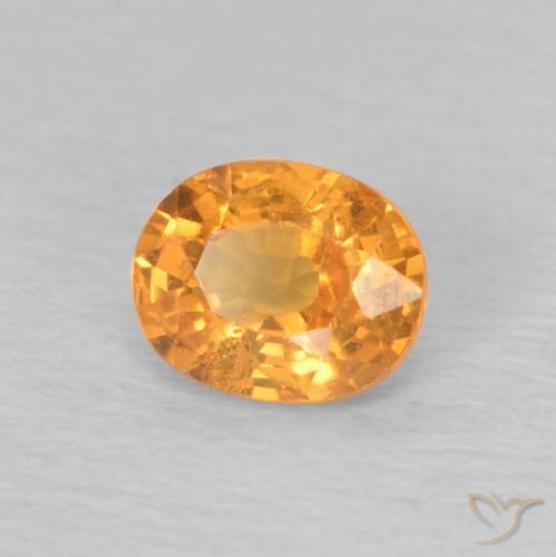 Granada espessartita Laranja brilhante Natural 0.50ct, oval, VS