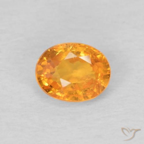 0.50ct Natural Laranja Intenso Granada espessartita, oval, VS
