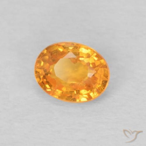 Granada espessartita Laranja Intenso Natural 0.50ct, oval, VS