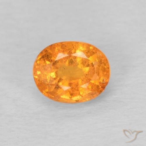 0.58ct Natural Laranja brilhante Granada espessartita, oval, VS-SI