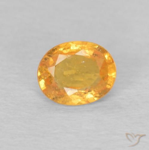 0.41ct Natural Laranja brilhante Granada espessartita, oval, VS-SI