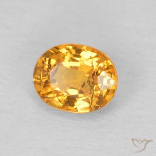 Granada espessartita mel de laranja Natural 0.56ct, oval, VS-SI