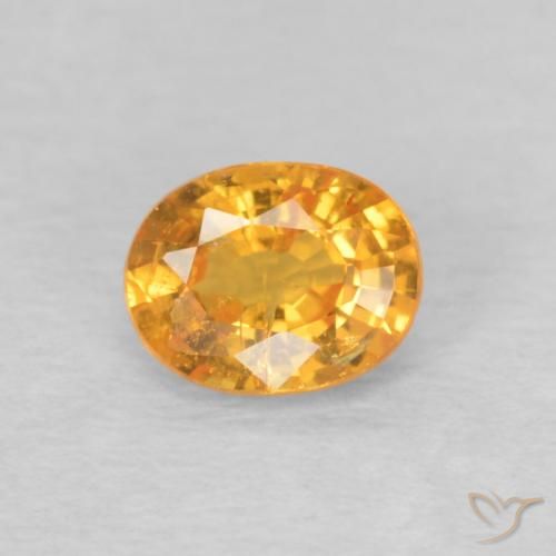 0.46ct Natural Laranja Médio Granada espessartita, oval, VS-SI