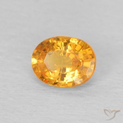 Granada espessartita Laranja Médio Natural 0.46ct, oval, VS-SI