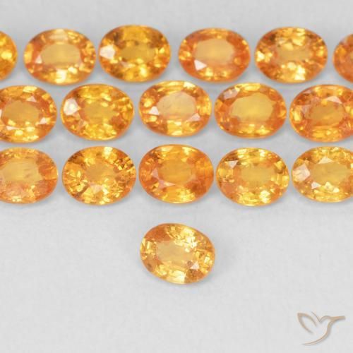 Granada espessartita damasco laranja Natural 0.24ct, oval, VS