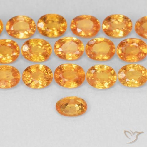 Granada espessartita damasco laranja Natural 0.24ct, oval, VS