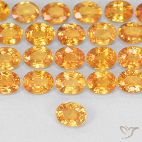 Granada espessartita damasco laranja Natural 0.26ct, oval, VS