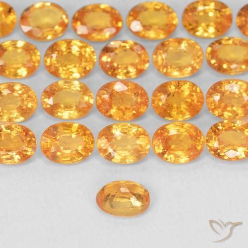 Granada espessartita damasco laranja Natural 0.26ct, oval, VS