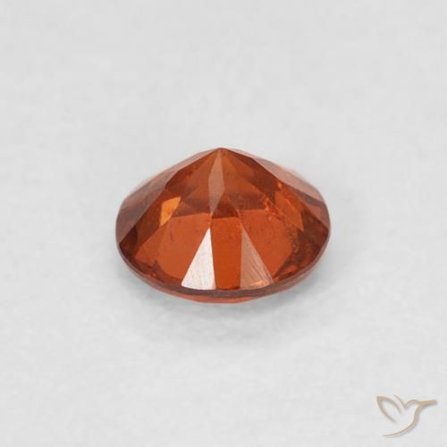 Granada espessartita fogo laranja Natural 0.39ct, Redondo, SI