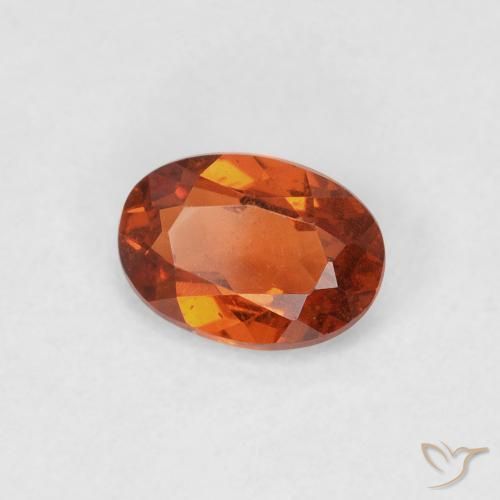 Granada espessartita fogo laranja Natural 0.66ct, oval, SI