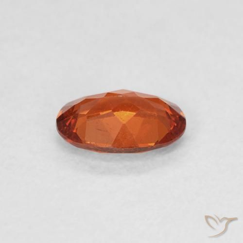 Granada espessartita fogo laranja Natural 0.66ct, oval, SI