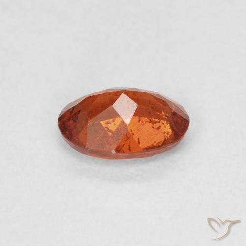 Granada espessartita laranja avermelhado Natural 0.64ct, oval, SI