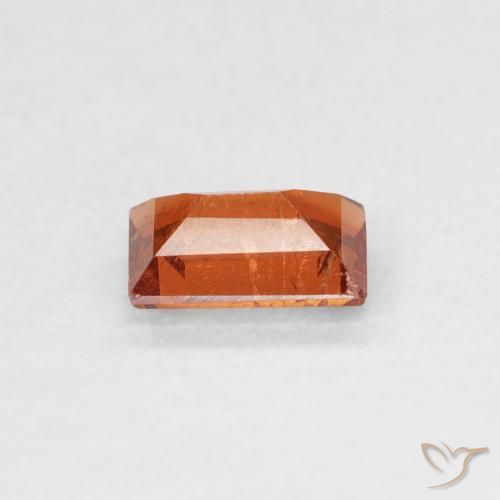 Granada espessartita Laranja Médio Natural 0.56ct, baguete, SI