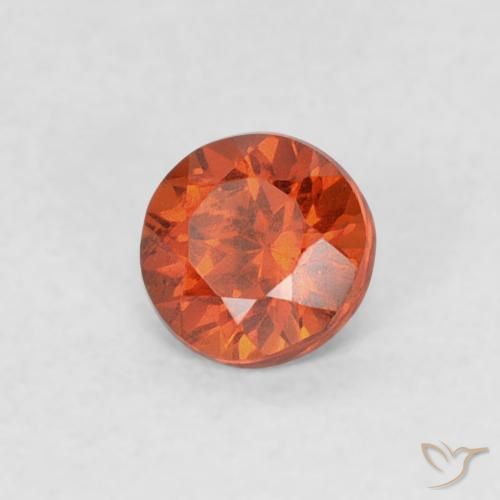 Granada espessartita Laranja Médio Natural 0.33ct, Redondo, SI