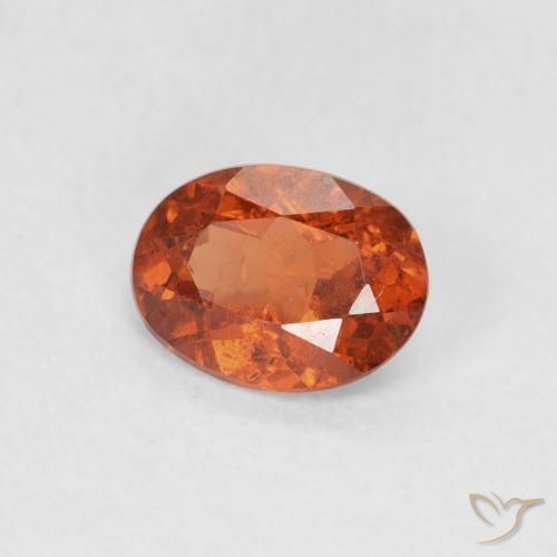 Granada espessartita laranja quente Natural 0.82ct, oval, SI