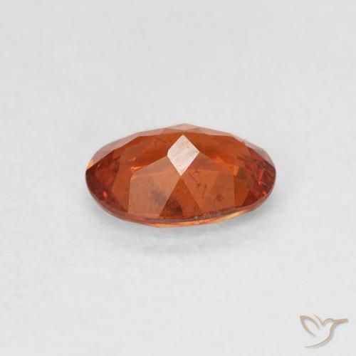 Granada espessartita laranja quente Natural 0.82ct, oval, SI