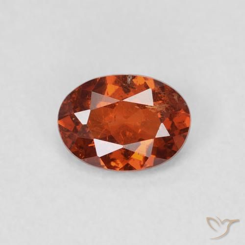 0.70ct Natural Laranja escuro Granada espessartita, oval, SI-I1