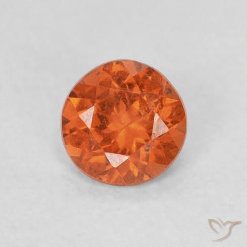0.37ct Natural âmbar laranja Granada espessartita, Redondo, SI