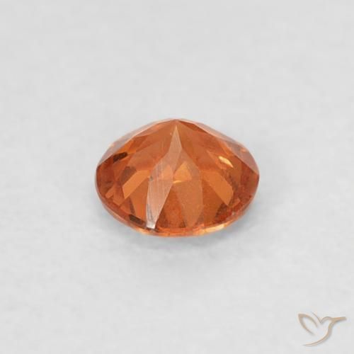 Granada espessartita fogo laranja Natural 0.23ct, Redondo, SI