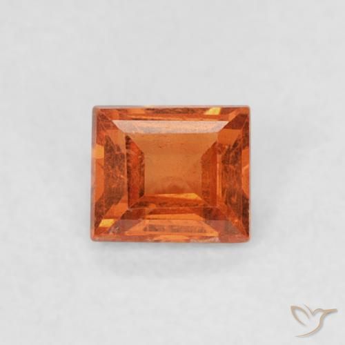 0.29ct Natural Laranja Médio Granada espessartita, baguete, SI