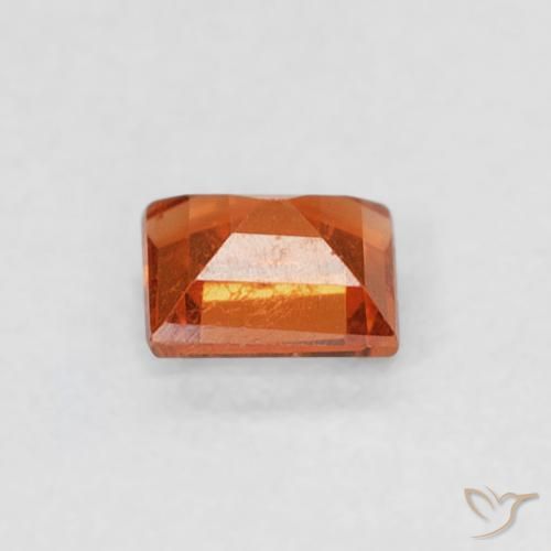Granada espessartita Laranja Médio Natural 0.29ct, baguete, SI