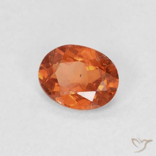 Granada espessartita âmbar laranja Natural 0.39ct, oval, SI
