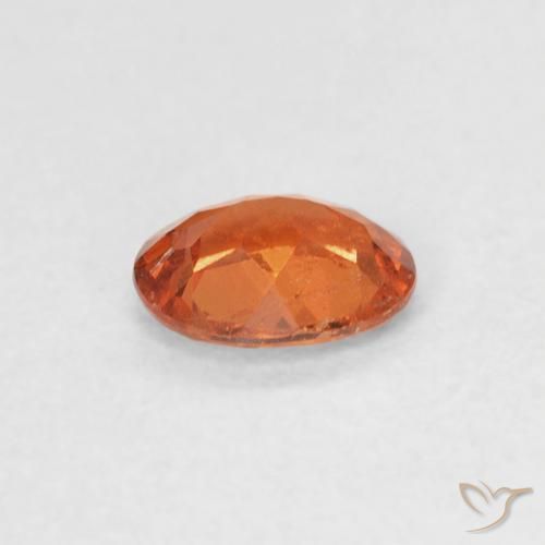 Granada espessartita âmbar laranja Natural 0.39ct, oval, SI