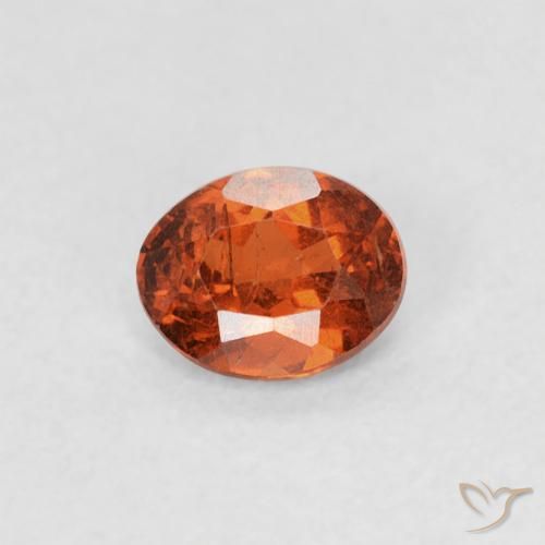 0.33ct Natural fogo laranja Granada espessartita, oval, SI