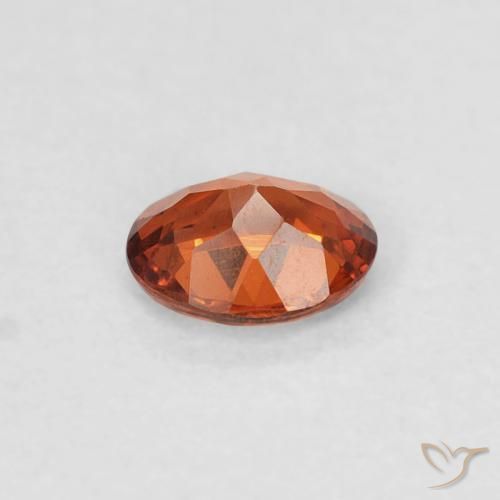 Granada espessartita laranja avermelhado Natural 0.36ct, oval, VS