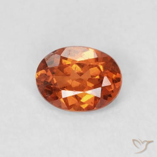 0.39ct Natural Laranja Médio Granada espessartita, oval, SI