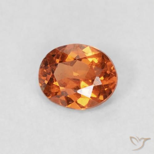 Granada espessartita Laranja Profundo Natural 0.25ct, oval, VS-SI