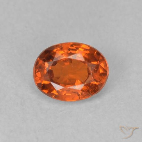 0.48ct Natural Laranja Profundo Granada espessartita, oval, VS