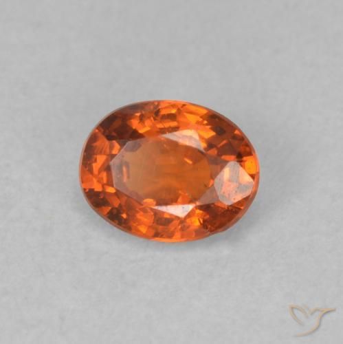 Granada espessartita Laranja Profundo Natural 0.48ct, oval, VS