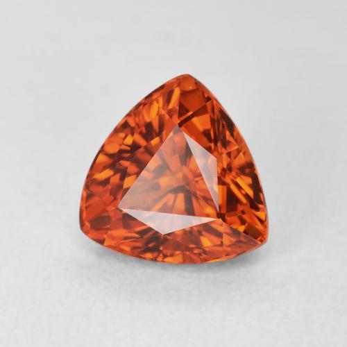 Granada espessartita âmbar laranja Natural 2.25ct, Trilhão, VVS-VS