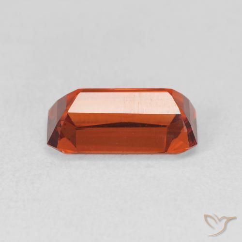 Granada espessartita fogo laranja Natural 3.57ct, Corte Octógono / Esmeralda, VVS-VS