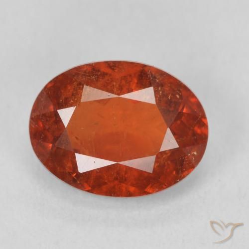 2.98ct Natural Fogo vermelho Granada espessartita, oval, SI