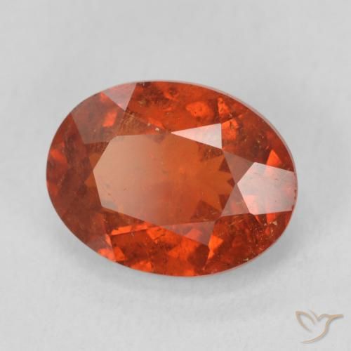 Granada espessartita Fogo vermelho Natural 2.98ct, oval, SI