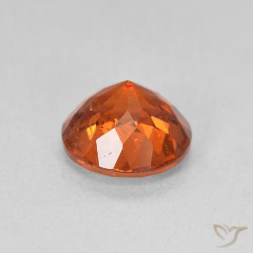 Granada espessartita laranja avermelhado Natural 1.85ct, Redondo, SI