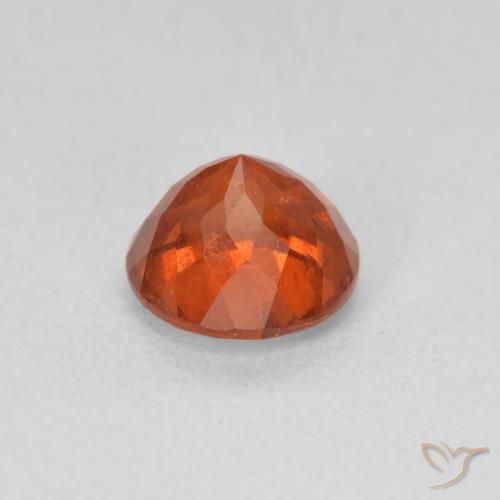 Granada espessartita laranja avermelhado Natural 1.57ct, Redondo, SI