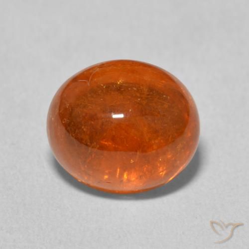 4.38ct Natural Laranja Médio Granada espessartita, oval, Transparente