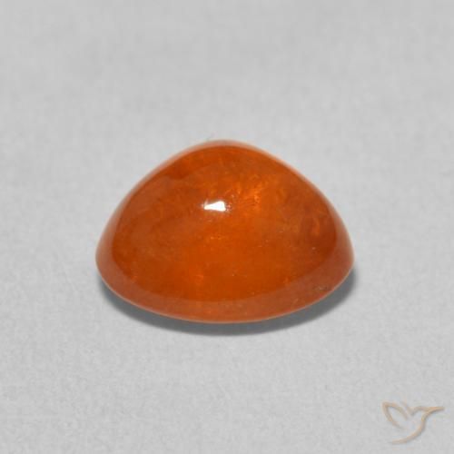 Granada espessartita Laranja Médio Natural 3.14ct, Formato de pêra, Transparente